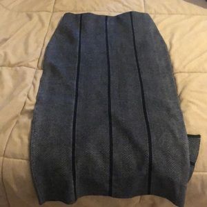 NWT Express Herringbone High Wasted Sweater Pencil Skirt Size Small Gray/Black